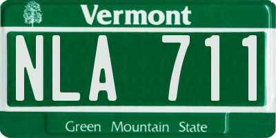 VT license plate NLA711