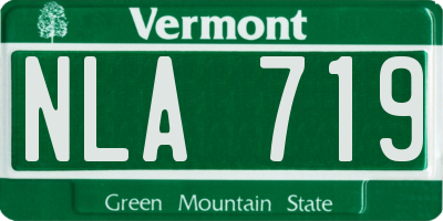 VT license plate NLA719