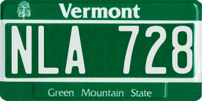 VT license plate NLA728