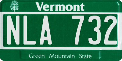 VT license plate NLA732