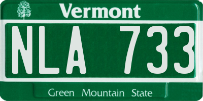VT license plate NLA733