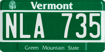 VT license plate NLA735