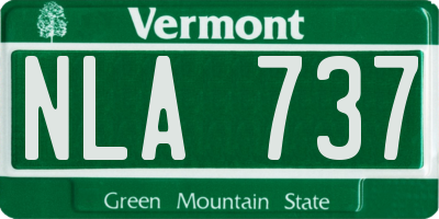 VT license plate NLA737