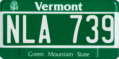 VT license plate NLA739