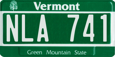 VT license plate NLA741