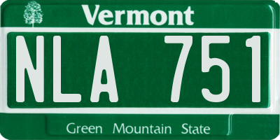 VT license plate NLA751