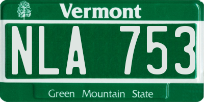 VT license plate NLA753