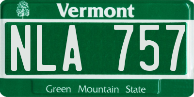 VT license plate NLA757