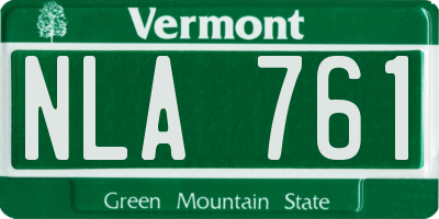 VT license plate NLA761
