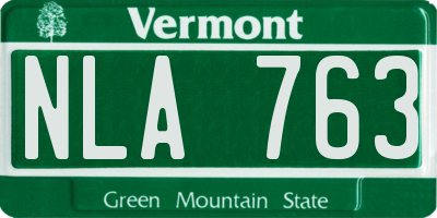 VT license plate NLA763