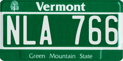 VT license plate NLA766