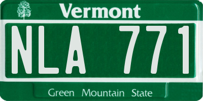 VT license plate NLA771
