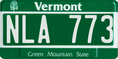 VT license plate NLA773