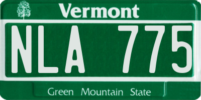 VT license plate NLA775