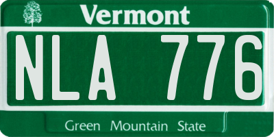 VT license plate NLA776