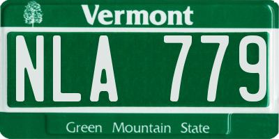 VT license plate NLA779