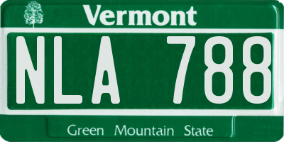 VT license plate NLA788
