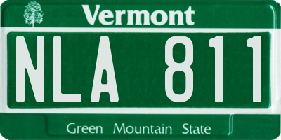 VT license plate NLA811