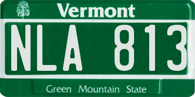 VT license plate NLA813