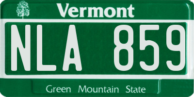 VT license plate NLA859