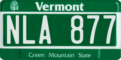 VT license plate NLA877