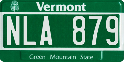 VT license plate NLA879