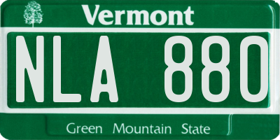 VT license plate NLA880