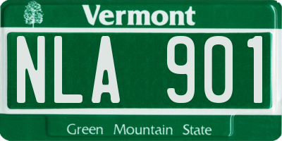 VT license plate NLA901