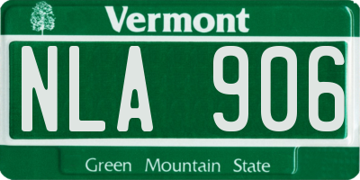 VT license plate NLA906