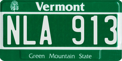VT license plate NLA913