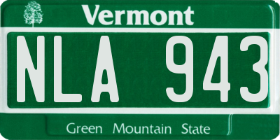VT license plate NLA943