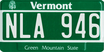 VT license plate NLA946