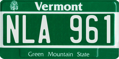 VT license plate NLA961