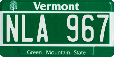 VT license plate NLA967