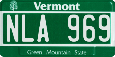 VT license plate NLA969