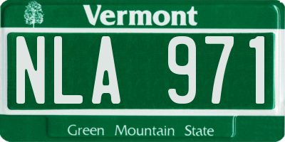 VT license plate NLA971