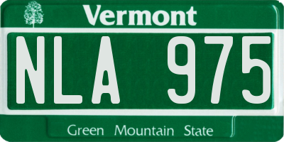 VT license plate NLA975