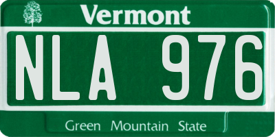 VT license plate NLA976