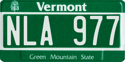 VT license plate NLA977