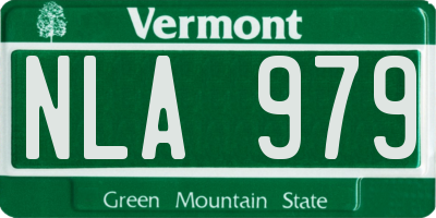 VT license plate NLA979