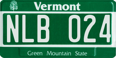 VT license plate NLB024
