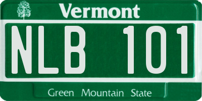 VT license plate NLB101