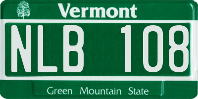 VT license plate NLB108