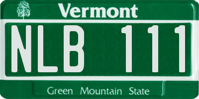 VT license plate NLB111
