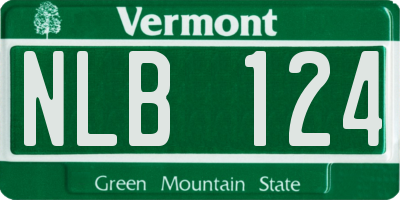 VT license plate NLB124
