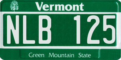 VT license plate NLB125