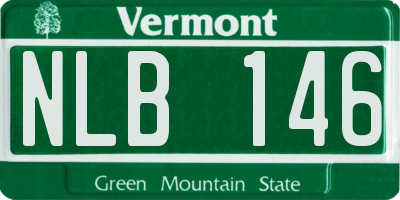 VT license plate NLB146