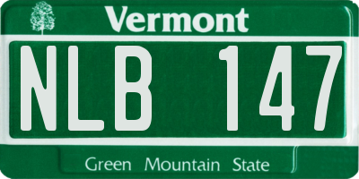 VT license plate NLB147