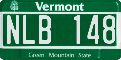 VT license plate NLB148