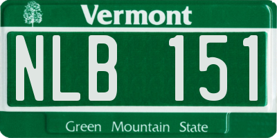 VT license plate NLB151